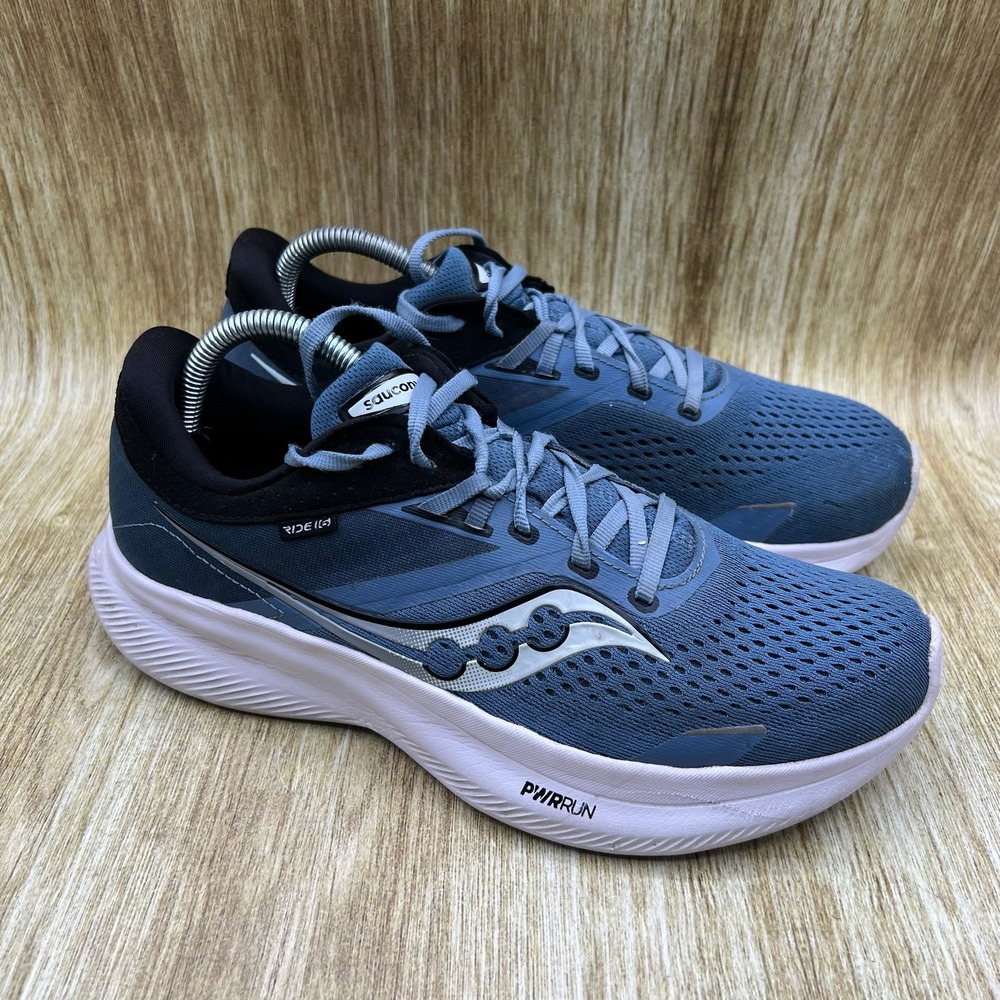 Saucony Ride 16 Running Shoes Men's Size 8.5 Blue Black Sneakers S20830-32